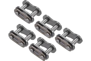 Kozelo 5 Piezas Enlaces de Conexión de Cadena de Rodillos 08B - [Longitud de Paso de 1/2"] Conector de Enlace de Cadena para Hogar y Maquinaria Industrial, de Acero al Carbono