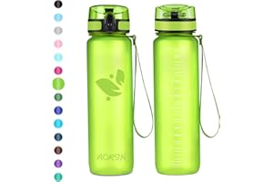 AORIN Borraccia Sportiva & Bottiglia d'Acqua a Prova di Perdite-350ml/500ml/750ml/1L, Borraccia Palestra-Senza BPA/Essere Applicabile Borracce, Adulti, Palestra, Sport all' Aperto
