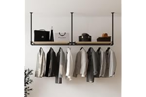RSR Hangers Klädställ garderob Diek II industriell design för tak | bredd 120 cm x höjd 50 cm | klädställ | garderobsstång