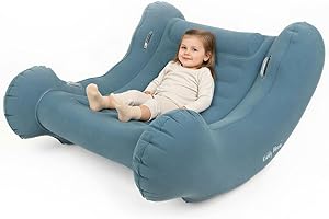 KiddyMoon Sensorischer Stuhl Rocker Für Kinder Sensorische Wippe Mit Pumpe, Blau,L