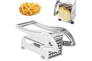 NCONCO French Fry Cutter, Stainless Steel Potato Chipper Chip Cutter with Non- Slip Base and 36/64 Holes Spare Blades for Home Kitchen Vegetables Cutting Potatos, Carrots, Cucumbers
