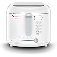 Moulinex AF2031 Friggitrice, Uno, Capacità di 1 Kg per 4 persone, Capacità olio 1,8 L, Bianco