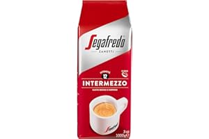 ‎SEGAFREDO Segafredo Zanetti Intermezzo Kaffeebohnen (1 kg) - Geeignet für Mokka - Le Classiche Line, Dunkel geröstete Kaffeebohnen, kräftiger und vollmundiger Geschmack