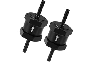 INFINAUTO Fuel Check Valve One Way/Inner Non Return One Way Check Valve for Car Fuel Petrol Gasoline Diesel/Durable 0.16" 4mm OD / 2 Pcs Black Stylish Design