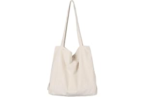 Etercycle Umhängetasche Damen Grosse Kapazität Cord Schultertasche Retro Handtasche für Alltag, Büro, Schulausflug und Einkauf (Beige)