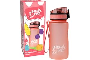 schmatzfatz Leak-Proof Sports Drinking Bottle, BPA-Free, 350 ml, Fruit Insert, 1-Click Cap, Children's Drinking Bottle for School, Nursery