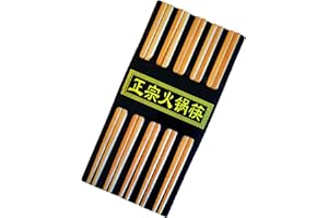 CUCUBA Palillos sushi chinos japoneses de bambú juego de 20 unidades (10 pares)