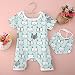 Newborn Kids Baby Boy Girls Cotton Romper Jumpsuit Playsuit Clothes Outfits (0-6 Months, Blue Fox)