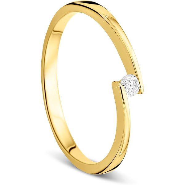 Anillo De Compromiso Oro Amarillo - Modelo N°3015 0.30 Kt Oval, Pavé De