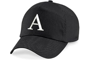 4sold New Children School Caps Kids Hat Sport Alphabet A-Z Boy Girl Adjustable Baseball Cap Black