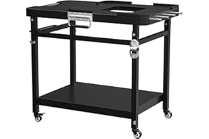 EasiBBQ Foldable Grill Stand for Ninja Outdoor Woodfire Series, Grill Cart for OG700 OG800 OG900 Series and OO101 Woodfire Pizza Oven, Replace for XSKUNSTAND Outdoor Stand, NJ700 GC