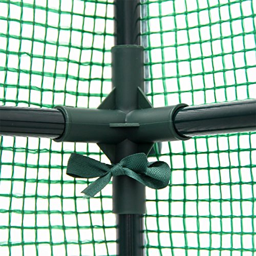Relaxdays 10018889 Gewächshaus Folie Gitterplane 8 Fächer robust, 140 x 190 x 140 cm, metall - 6