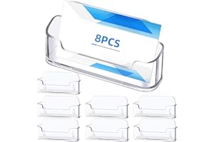 BSTDAYEVER Visitenkartenhalter Ungiftigkeit Visitenkartenständer 8stk Acryl Visitenkartenhalter 9.7x2.3x4.9cm Visitenkarten Aufsteller Hohe Härte Transparente für Schreibtisch oder Theke Zuhause und Büro