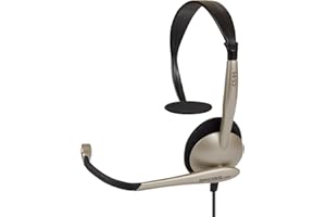 Koss CS95 Communication Headset with Noise Cancellation Mic (3.5 mm Jack) for Mic iMac/Laptop/PC/DJ/MP3 Players - Gold | Black