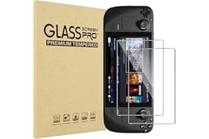 PHONILLICO Panzerglas Kompatibel mit Steam Deck [2 Stück] Schutzfolie Glas Panzerfolie Hartglas Displayschutzfolie Anti-Kratzer 9H Glas Valve Steam Deck