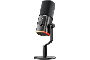 MAONO PD100 W trådlös spelmikrofon, 2,4 GHz trådlös och USB, dynamisk PC-mikrofon med ENC brusreducering och programvara för
