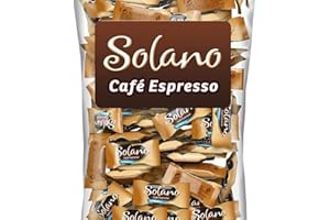 MARS Solano Caramelo Cremoso Sabor Café y sin azúcar, Chuches Halloween, Golosinas Halloween (1kg)