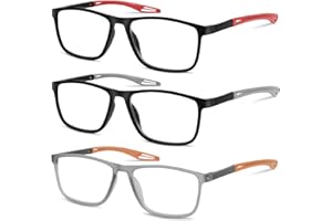 AOOSU Lesebrille Herren Damen, Blaulichtfilter Brille Herren Lesehilfe Quadratische Rahmen, Leichte Bequeme Sport Computerbrille