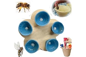 KEYET Bee Cups for Thirsty Bees Garden,Bee Drinking Cups for Garden,Bee Insect Drinking Cup,Bee Feeder,Bee Hotel,Insect Hotel,Bee Cups Pollinators,Bee Cups,Bee Cups and Mugs Sets,for Garden (Blue)
