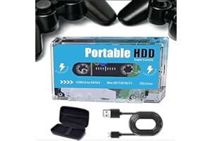 KHHK Pocket Super Console Cassette, 500G Tasche Plug Play Video Multilingual Game Stick 60000+Games, Retro Disk Gaming Console Support 70+ Simulator, HDMI 4k Gaming Stick (Aufbewahrungstasche)