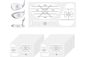 flintronic Golf Impact Tape, 120PCS Self-Teaching Sweet Spot and Shot Consistency Analysis, Golf Club Face Stickers for Woods Irons and Putters, Improve Swing Accuracy & Distance