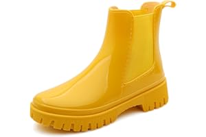 Jesindr Stivali Pioggia Donna, Antiscivolo Da Pioggia Leggere Comode Shorty Boots