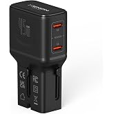 Xenon Smart Priz D&ouml;n&uuml;şt&uuml;r&uuml;c&uuml; | 45W GaN Hızlı Şarj 200+ &Uuml;lke 2x USB-C PD PPS Seyahat Adapt&ouml;r&uuml; X6409