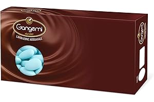 Gangemi Confetti - 1kg Dragées Chocolat noir de haute qualité - Classique cadeau italien de mariage bapteme etc. - (env. 250) Bleu