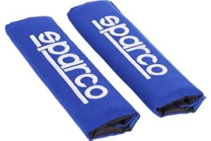 Sparco SPC1204BL Protezioni per Cintura di Sicurezza, Blu, Set di 2