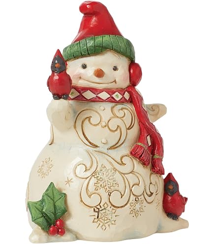 Enesco Jim Shore Heartwood Creek Bonhomme De Neige Avec Cardinal