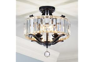 ‎SM SAINT MOSSI Saint Mossi Kronleuchter Schwarz, kronleuchter vintage lampe wohnzimmer wohnzimmerlampe, kronleuchter modern mit 4 E14 Lampenfassungen, ohne Glühbirnen und Leuchtmittel