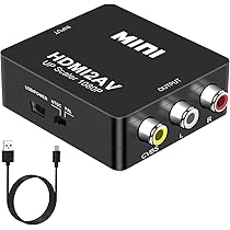 Convertitore HDMI AV Composito 3RCA 1080P Video Audio Bianco Convertitore Da HDMI A RCA/AV - Adattatore Per Collegare Dispositivi Moderni A TV Vecchie Adattatore Audio Video Hdmi A Composito 3rca - Foto 3