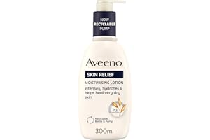 Aveeno Skin Relief Moisturising Lotion (1x 300ml) With Soothing Triple Oat Complex & Shea Butter, 72-Hour Intense Hydration, Helps Relieve Dryness and Tightness, Suitable for Sensitive Skin