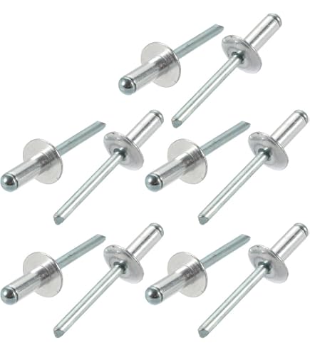 Nieten Schwarz Große Flansch Pop Nieten 3/16"" X 1/4"" Aluminium Blindniet Flachkopf Metall