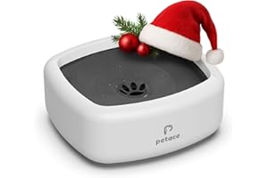 Petace Ciotola Acqua Cane Antigoccia, Ciotole con La Capacità di 1,3L, Abbeveratoio design Staccabile