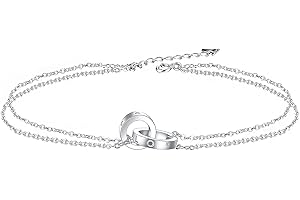 Arrebol Cavigliera Donna Argento 925 da spiaggia estiva Regolabile 22+4cm con Scatola Regalo