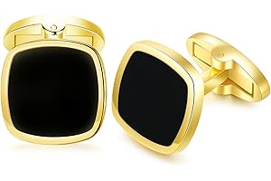 HONEY BEAR Boutons de Manchette pour Hommes Carré, pour Mariage Affaires