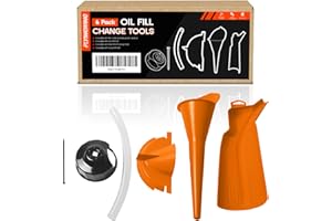 FLYINGWING Kit de 6 outils de vidange huile pour Harley, entonnoir à huile primaire et entonnoir de filtre anti-goutte