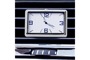 Reloj de Coche para Decoración de Salpicadero, MoreChioce Reloj de Salpicadero de Coche Reloj de Cuarzo Redondo Reloj de Salida de Aire Adorno de Coche Adhesivo Reloj de Cuarzo,Estilo Clásico