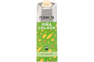 Funkin Pina Colada Pre-Made Cocktail Mix 1 Litre (Case of 6) | Cocktail - Just Add Spirits, Perfect For Parties