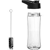 Replacement Cup Blender Bottle 600ML with Leak-Proof Lid and Cleaning Brush