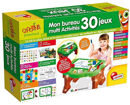 Lisciani Educatifs-FR58723-Mon Premier Bureau Multi ACTIVITES 30 Jeux, FR58723