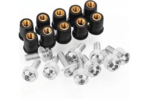 Generico 10 PZ 5mm Parabrezza Parabrezza Bulloni Vite Compatibile con XADV750 X-ADV 750 X ADV XADV 750 2024 2023 2022 2021 2020 2019 2018 2017