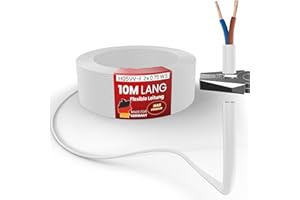 MAS Premium Von 5 bis 100m Kunststoffschlauchleitung H05VV-F 2, 3 oder 5 x0,75; x1; x1,5 oder x2,5 und 4G0,75 Flexible Leitung Kabel Leitung Gerätekabel (H05VV-F 2x0,75 WS, 10m)