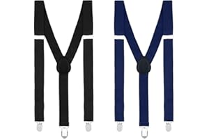 COYUN 2 Pcs Hosenträger Set, Kinderverstellbare Y-Form Hosenträger für Jungen und Mädchen, Breit Elastisch