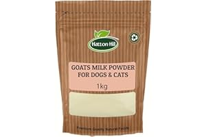 Goats Milk Powder for Dogs & Cats 1kg by Hatton Hill | Goat Milk for use as High Protein, Hypoallergenic Digestion, Anti-inflammatory Powdered Instant Meal Topper