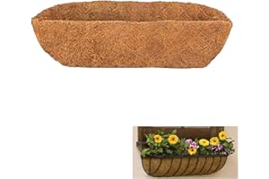 HH-LIFE 1 pcs Pre-formed Molded Coco Liners 48 inch (121cm) Wall Trough Coco Liner Window Box Liner For Wall Mounted Planters/Window Flower Baskets