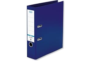 Elba A4 Lever Arch File, 570 Sheet Capacity, 80mm spine, Strongline Plastic on Board, Single, Blue