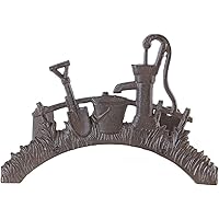 Spetebo Wand Schlauchhalter aus Gusseisen - 29 x 18,5 x 14 cm - Garten Schlauchhalterung Metall Wand Halterung Antik