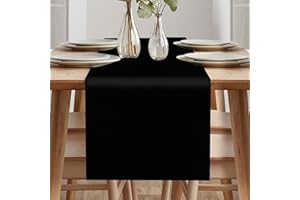 ARVOV Modern Decorative Waterproof Table Runner | Fits Kitchens, Dining Rooms & Parties (40*140 cm, Black)